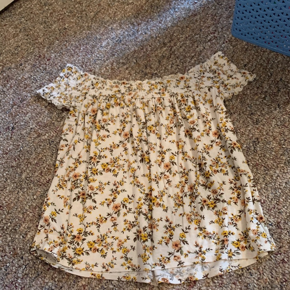 Floral off shoulder top